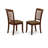 5 Piece Dining Room Table Set Includes a Square Kitchen Table and 4 Linen Fabric Dining Chairs, Mahogany-37651033-124387020-124387021