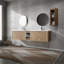 Meuble-lavabo de salle de bain de 84 po avec lavabo et armoire latérale