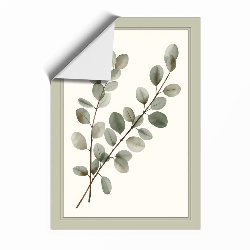 Single Stem in Mist Botanical - Framed Print, Unframed, A3 - 42.0 x 29.7 cm