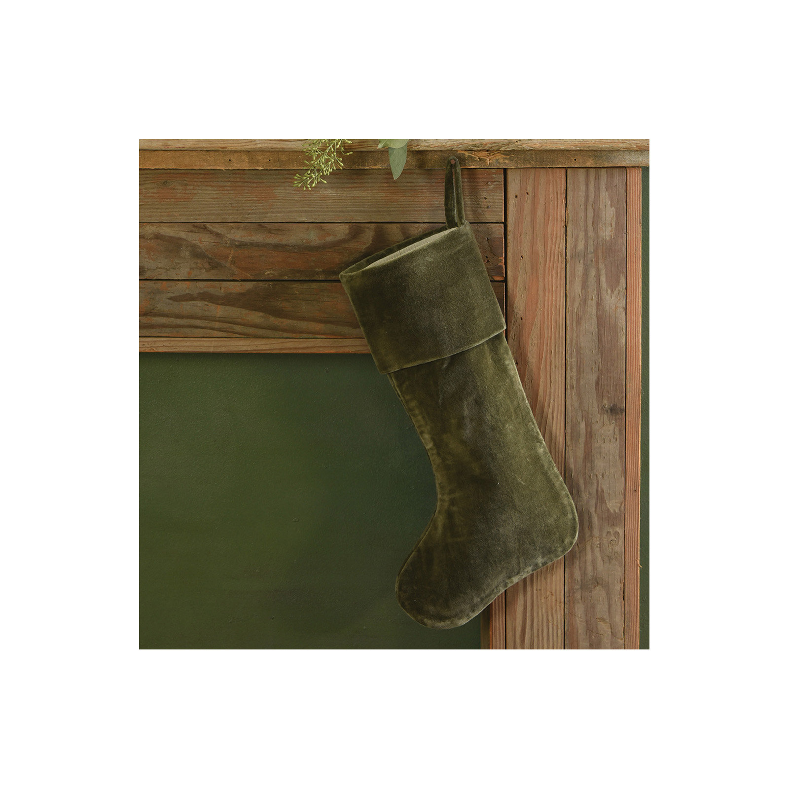 Velvet Stocking, Sage Green