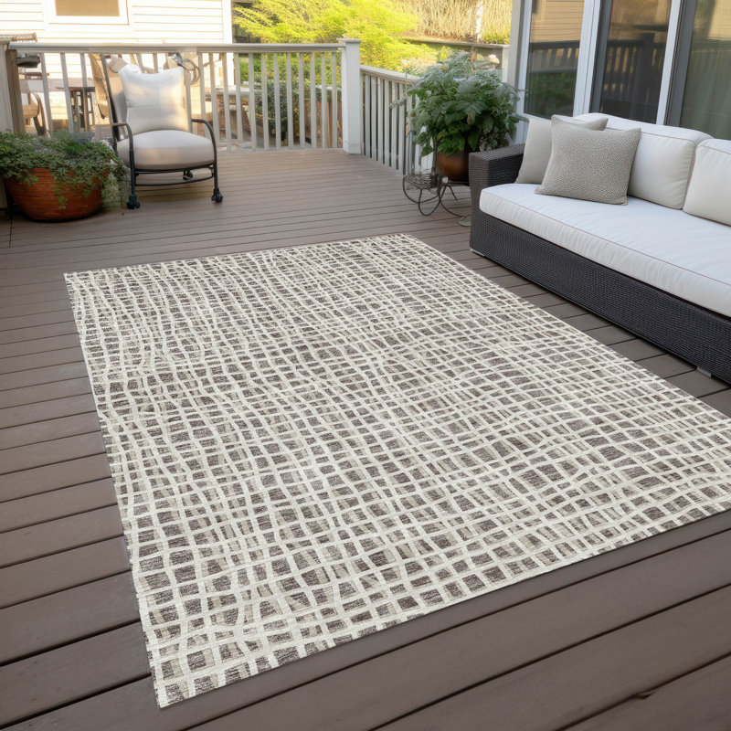  Tapis d'entrée / extérieur antidérapant Finck, Rectangle 2 pi 6 po x 3 pi 10 po