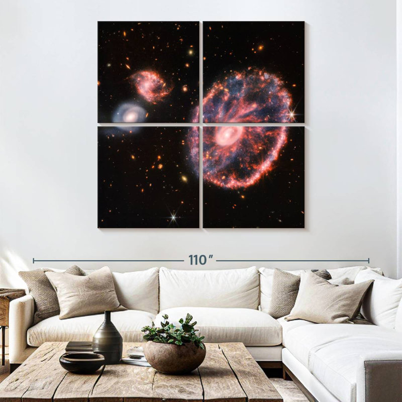 Oberle The Cartwheel Galaxy From Webb, 74" H x 74" W