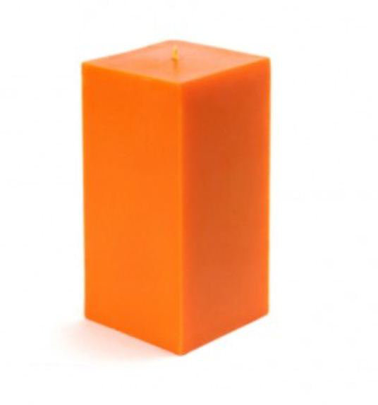 Bougie colonne, Orange, H 6 po x l 3 po x P 3 po, Ensemble de 12