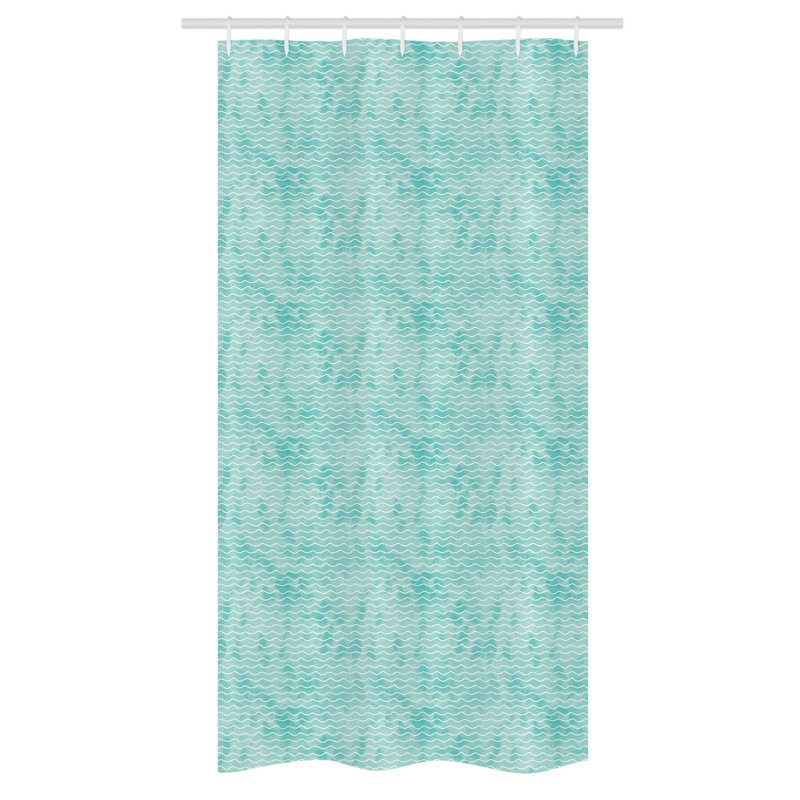 Chevron Shower Curtain with Hooks Included, 36" W x 72" L