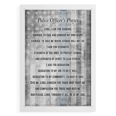 Prière de la police - reproduction de toile seulement - NON-CADRE