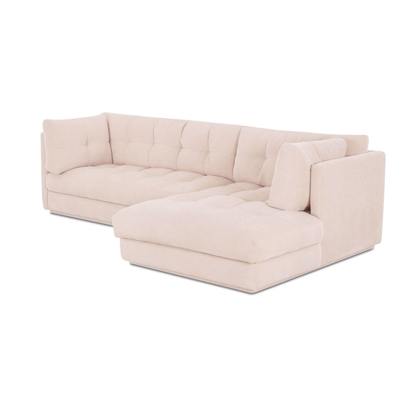 Dunwich Sectional, Beige Polyester, Right Hand Facing