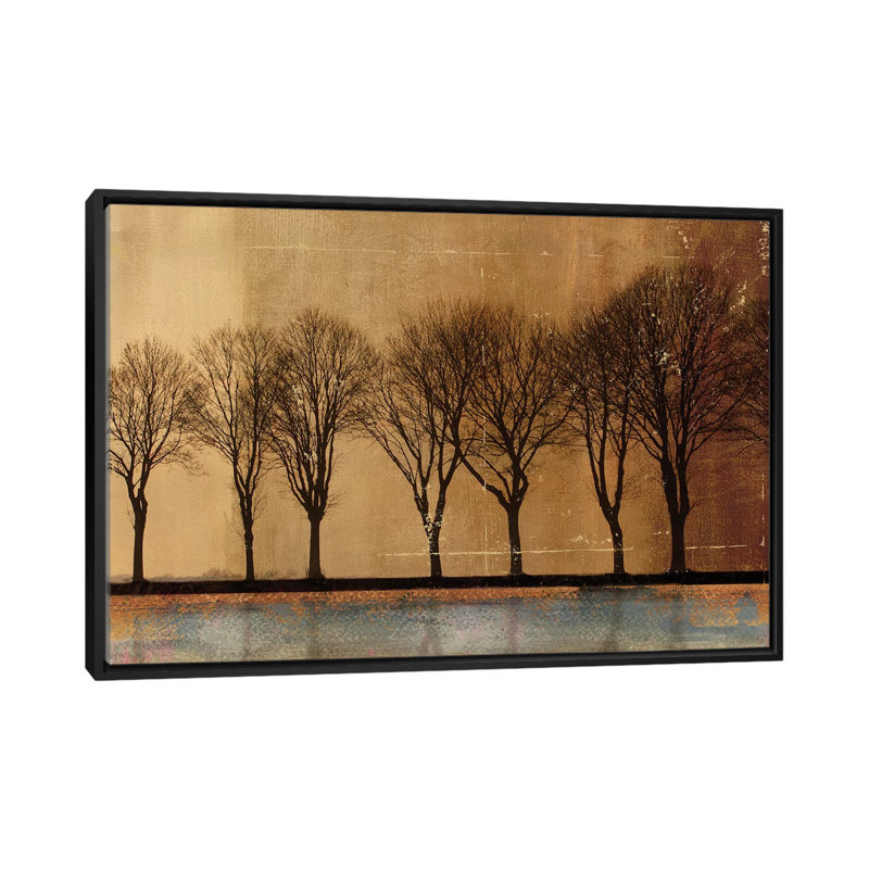 " In A Row " by PI Studio, 18" H x 26" W x 1.5" D, Black Framed Canvas, No Mat