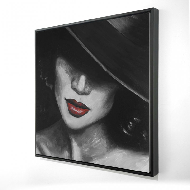 " Mysterious Red Lips Lady "