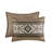 5 Piece Stripe Herringbone Comforter Set With Throw Pillows Brown