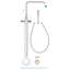 Garniture de robinet de baignoire sur pied à poignée simple avec douche Essence New