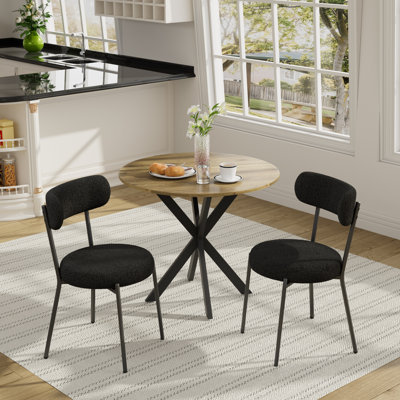 3 Pieces Round Dining Table Set for 2