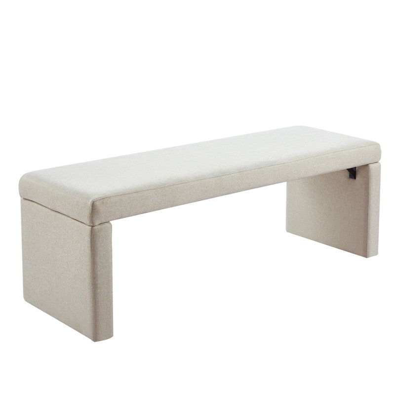 Ellayah Fabric Upholstered Bench, Beige