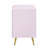 Pink High Gloss 2-Drawer Nightstand-907192666