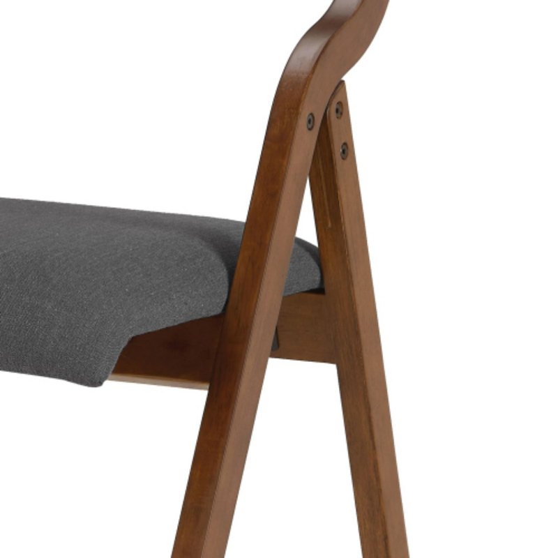 Matthijs Fabric Padded Banquet Folding Chair Folding Chair Set, Brown/Gray
