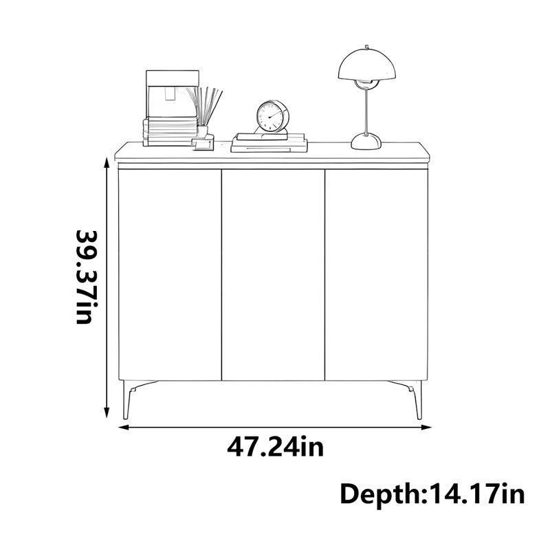 Light luxury home storage shoe cabinet, Gray, 39.37" H x 47.24" W x 14.17" D