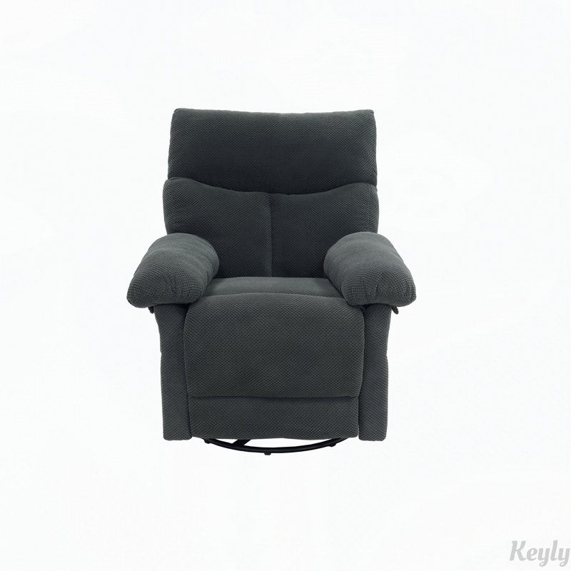 Fauteuil inclinable pivotant avec tissu texturé, Tissu chameau