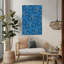 Impression d'art mural rétro bleu rétro-129705827