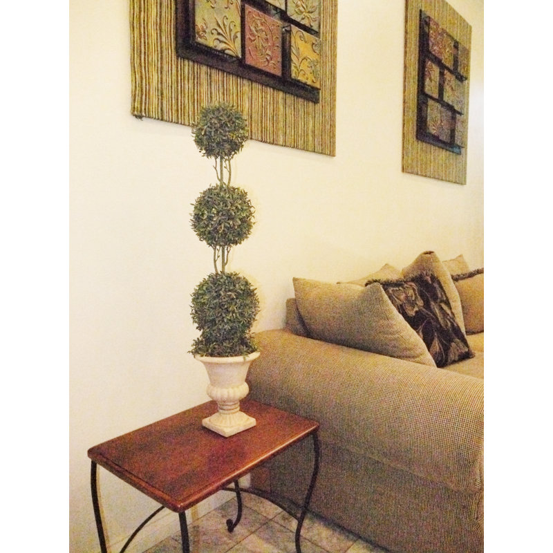 35'' Faux Boxwood Topiary in Pot