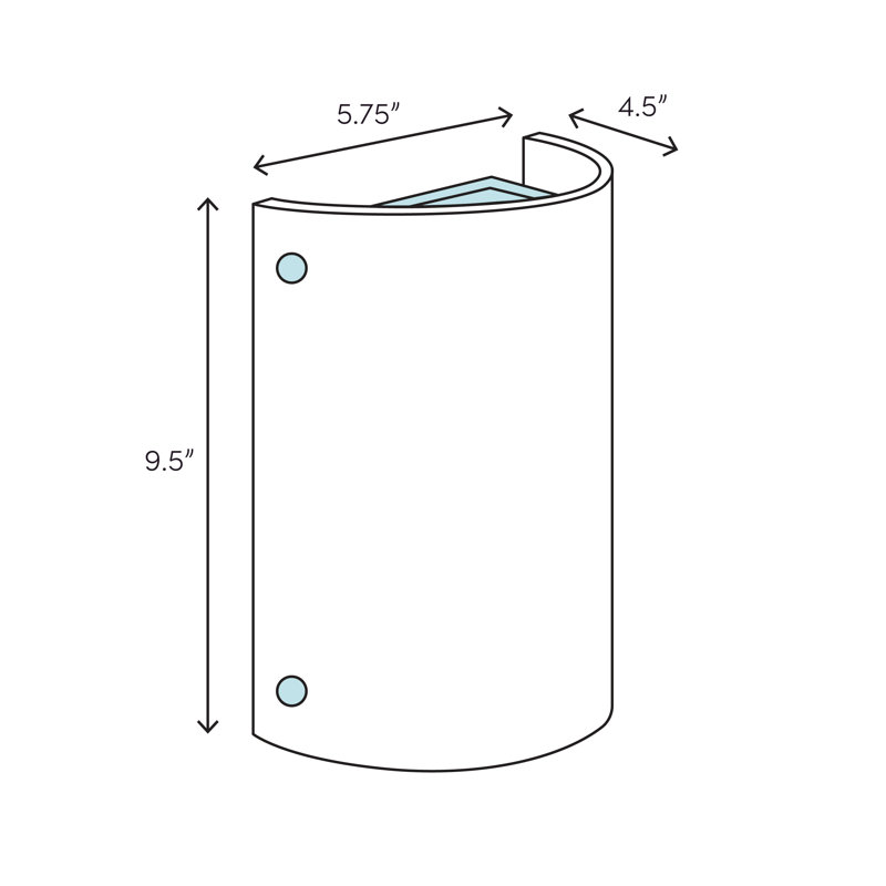 Wiseman Ambiance - Petit cylindre avec perforations - Applique murale ouverte supérieure et inférieure - DEL GU24, Non