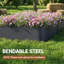 Bordure de paysage en acier galvanisé 5/8/10, bordure en métal pour aménagement paysager avec piquets, bordure de bordure de jardin pliable pour jardin