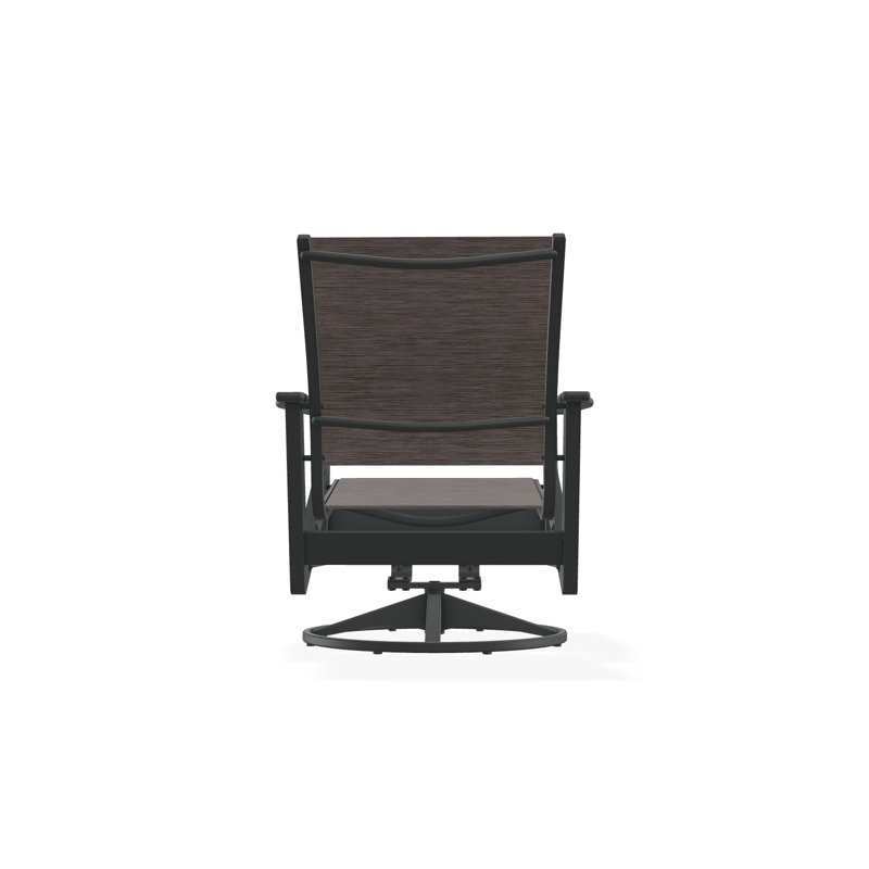 Wexler Outdoor Swivel Lounge Chair, Graphite, Destiny Steel