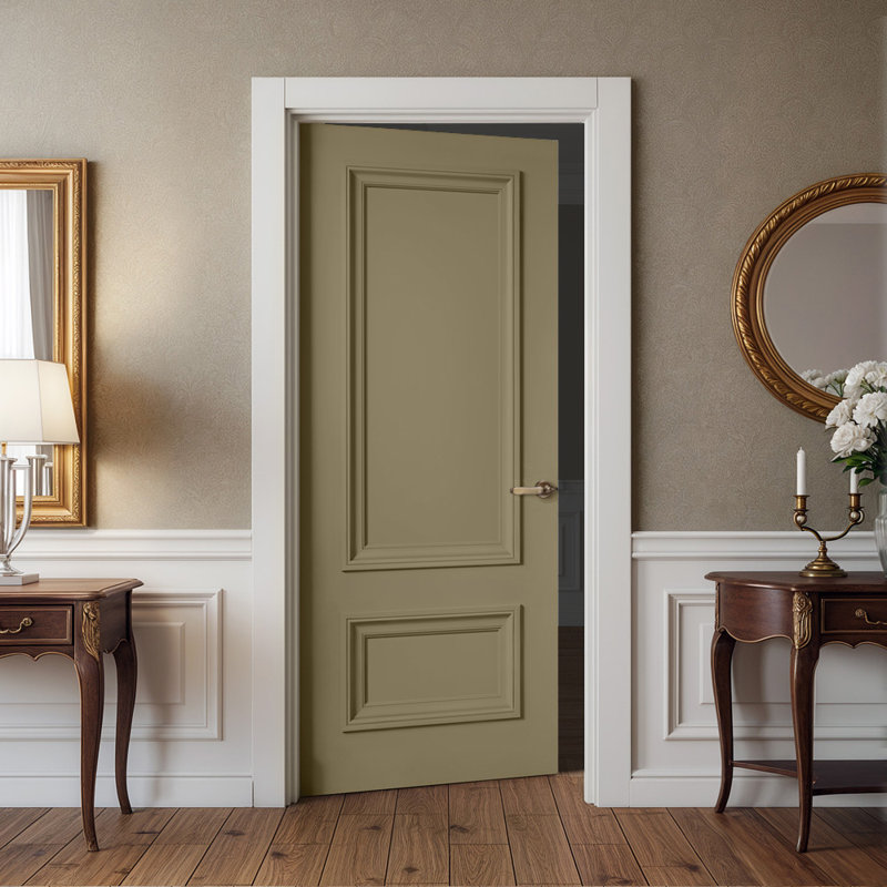 Dalle de porte intérieure 2 panneaux Palazzo, 92 x 32, Vert olive