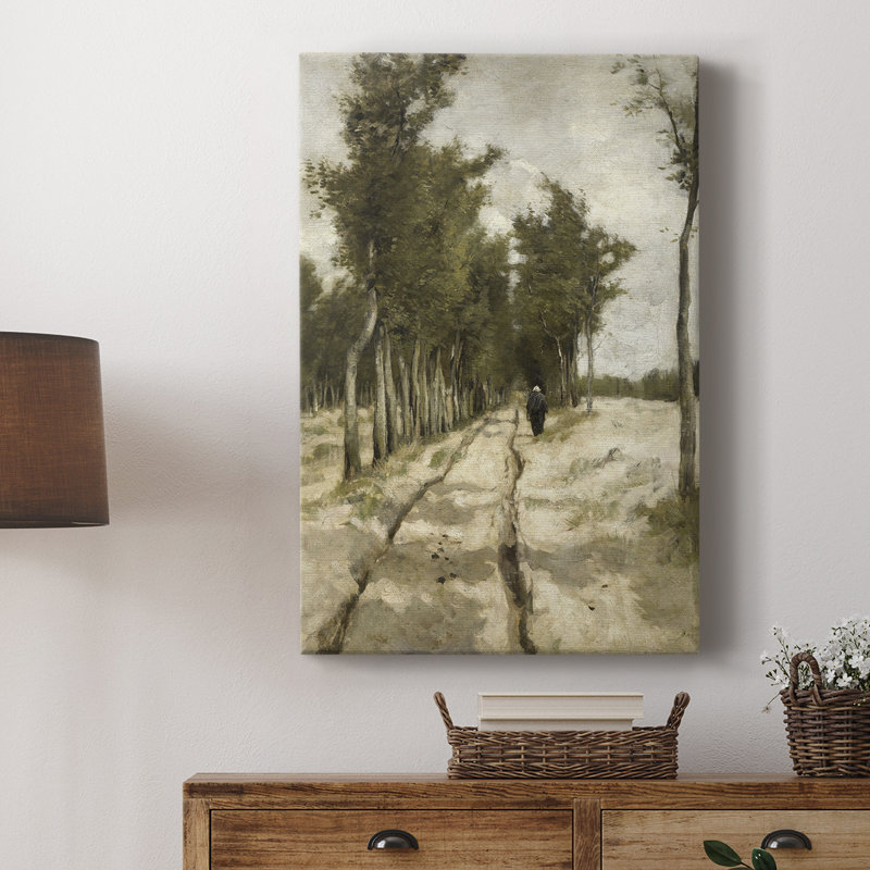 Paysage rétro CCLX - galerie Cavas, H 18 po x l 12 po