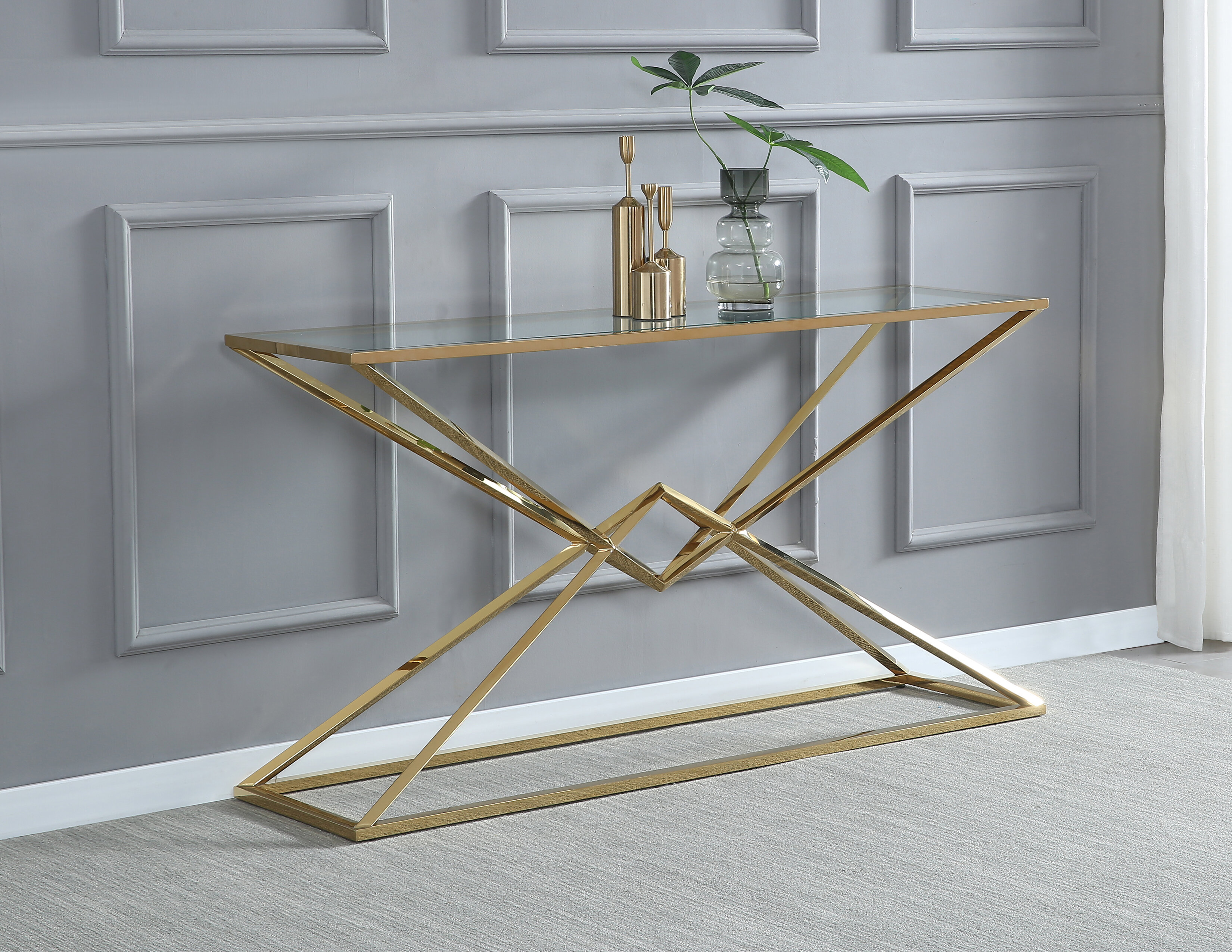 Everly Quinn Connal 59'' Console Table | Wayfair