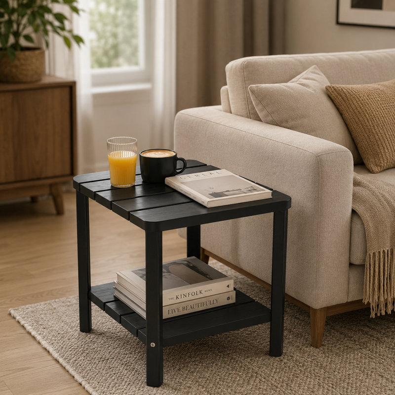 Table d'appoint d'extérieur à 2 niveaux