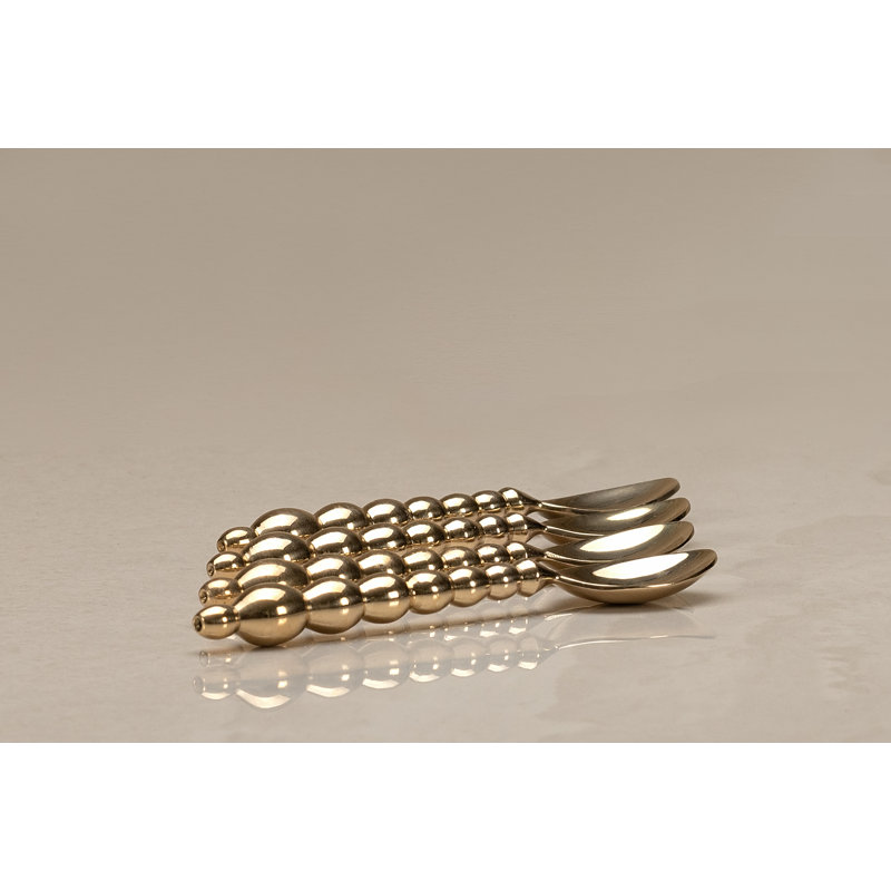 Esters Brass Coffee Spoon, Gold