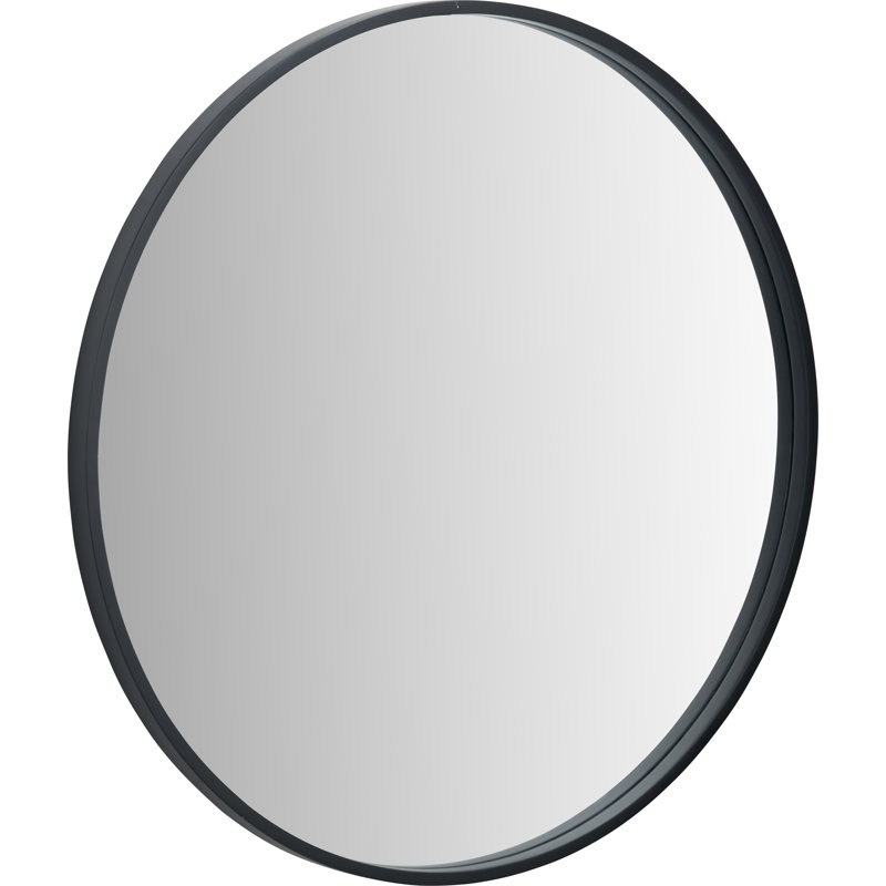 Solid Wood Round Wall Mirror