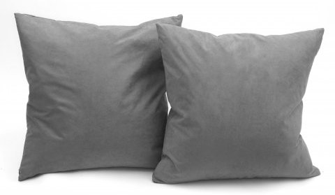 Feather Throw Pillow, Gray