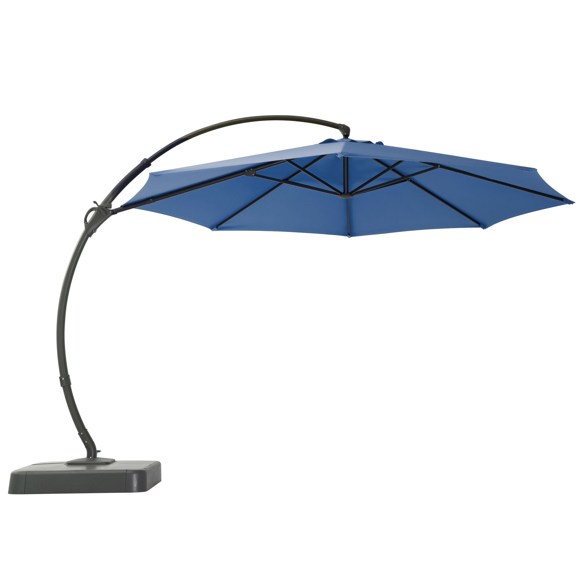 Yardgrace 12Ft Offset Patio Umbrella with Base, 360° Rotation ...