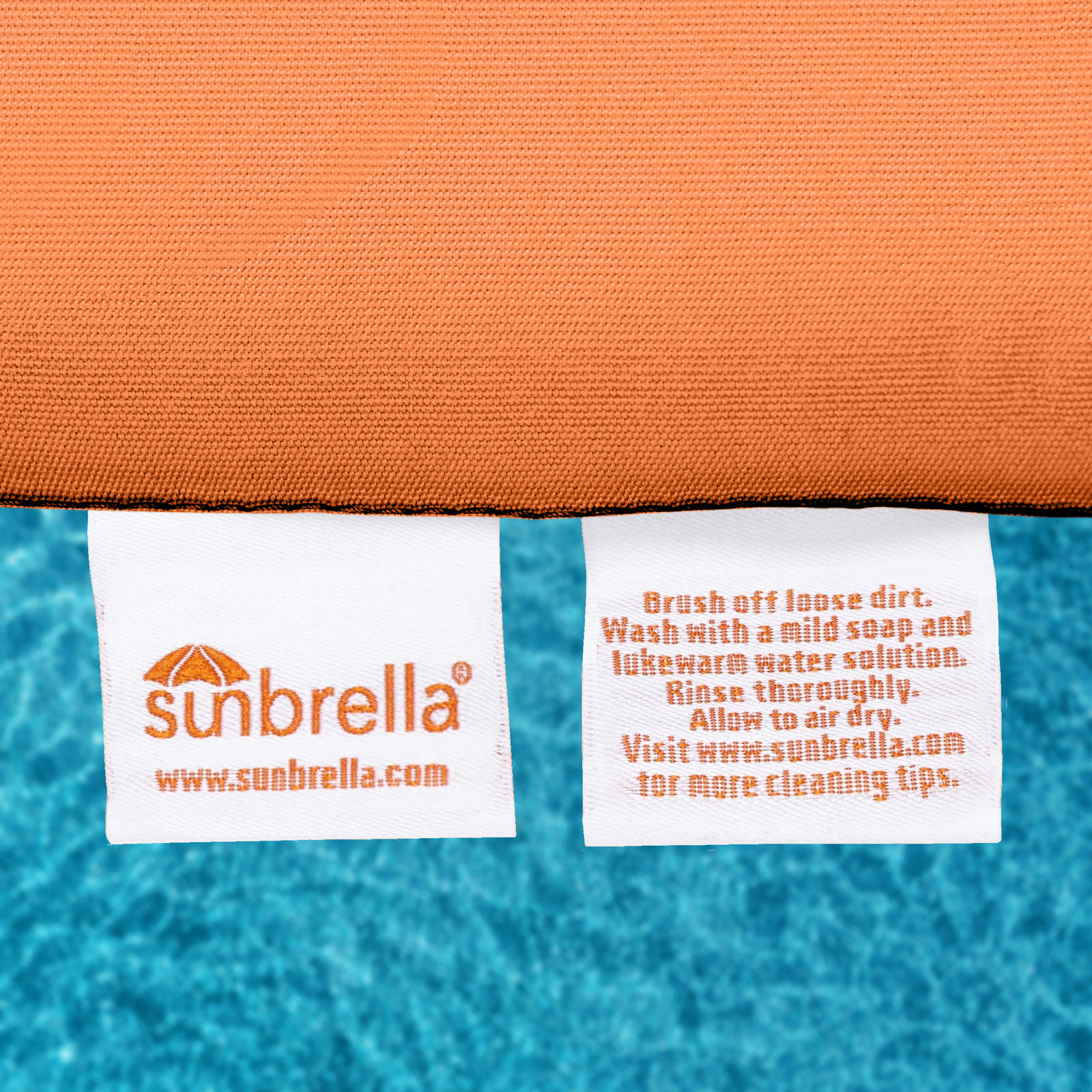 44" Sunbrella® Bench Cushion, Sunbrella Upholstery Tangerine Sunbrella® Canvas