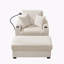 Fauteuil d'appoint 55 po surdimensionné avec repose-pieds et rangement, fauteuil d'appoint de base en velours côtelé confortable avec porte-gobelet, port de charge pour téléphone portable, fauteuil d'appoint inclinable de base-513422293