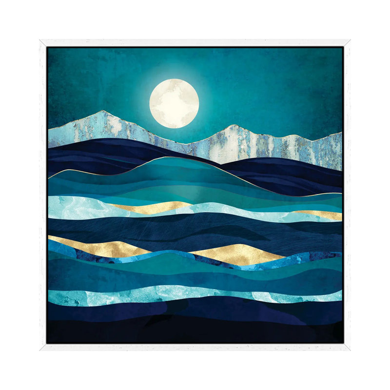 Winter Sea - Print on Canvas, White Framed, 93.98 cm H x 93.98 cm W