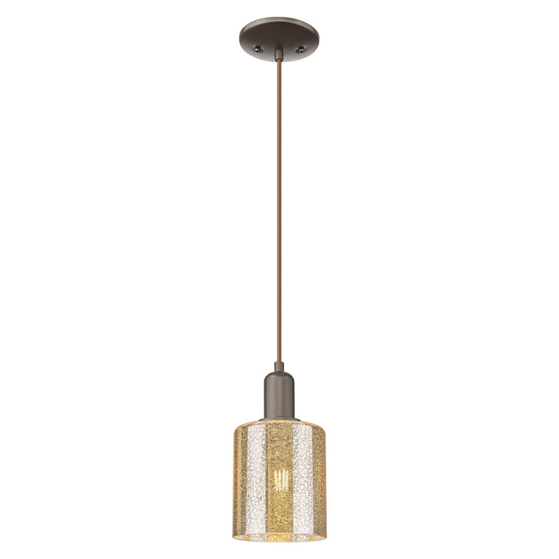 Arcadia - Landenne - Mini-luminaire suspendu à cordon 5 lumières 1 po, Bronze frotté à l'huile, Mercure