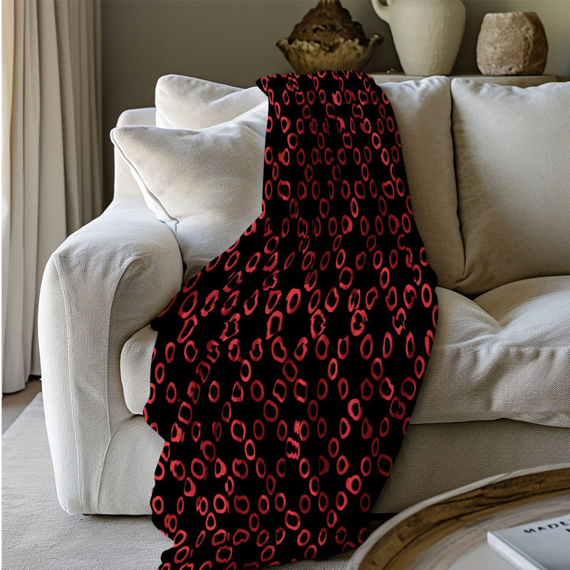 Scarlet Spots - Couverture sherpa de qualité supérieure 0167, L 60 po x L 80 po