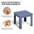 Premium Fir Wood Outdoor Side Table,Navy Blue-1433444797