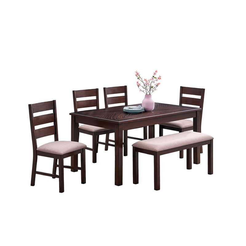 Modern Antique Cherry Dining Room Table - Solid Wood Rectangular With Reliable Surface Hardened Top