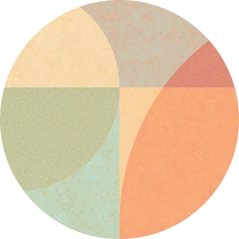 Kazan Abstract Vinyl 2.8mm Vinyl, Phthalate Free With Exclusive Printed Designs. Area Rug, Round 200cm