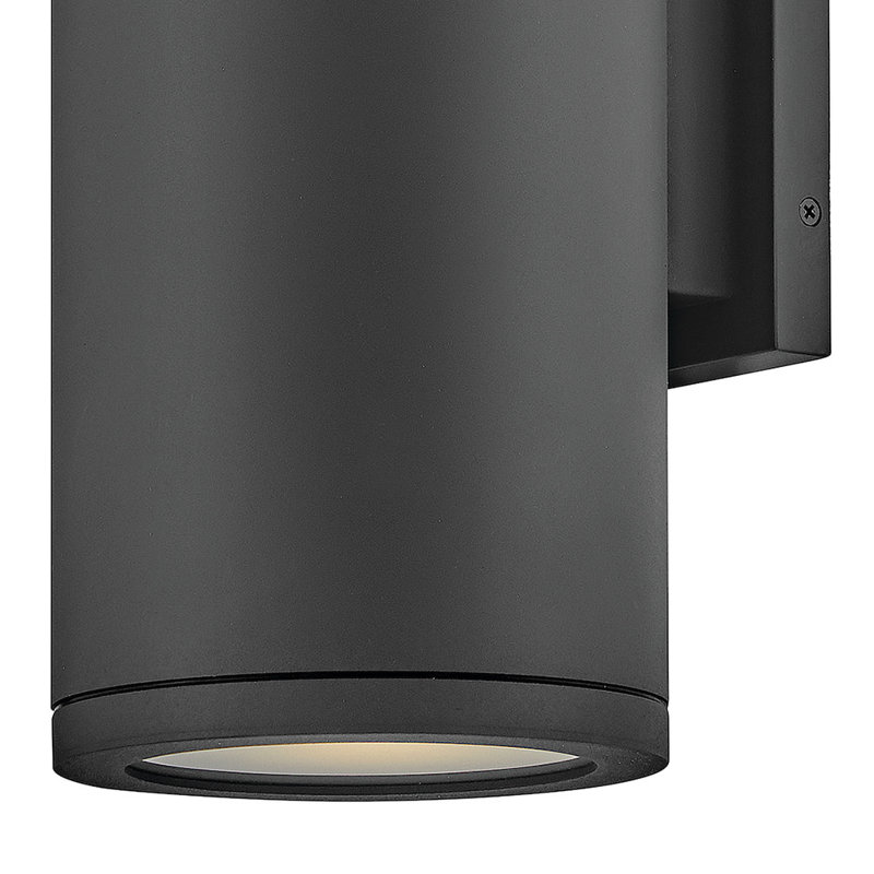 Hinkley Silo Down Light Wall Mount Lantern, Black
