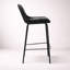 Tabouret de comptoir en cuir Dudley, noir