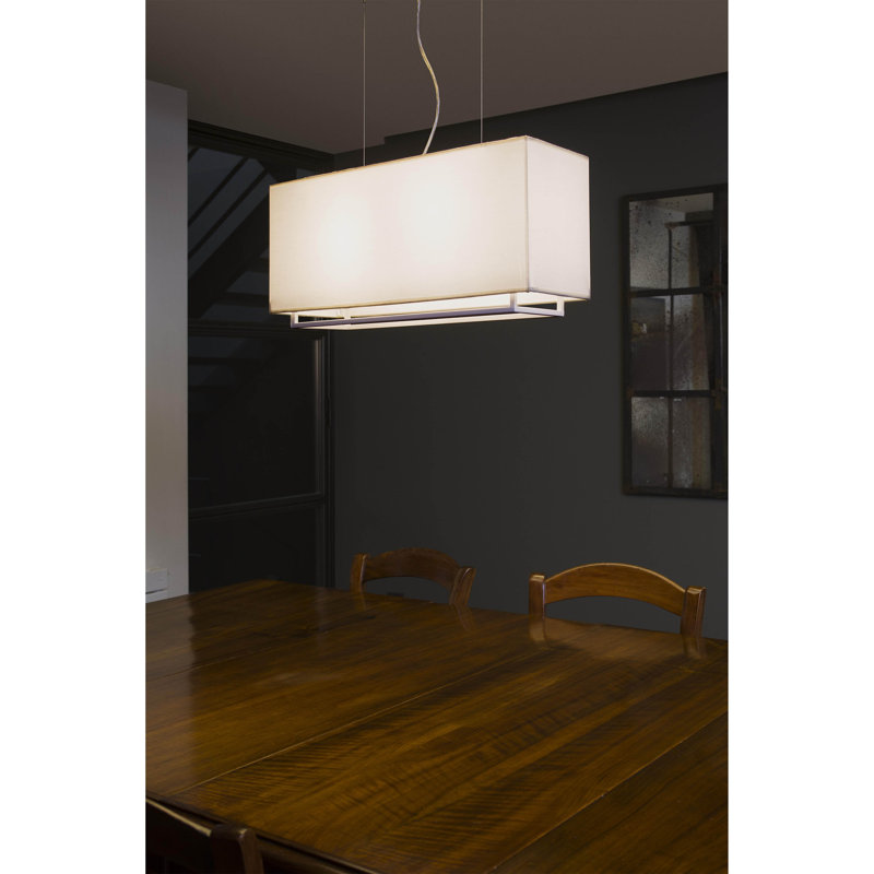 Vesper 2 - Light Square/Rectangle Pendant, White