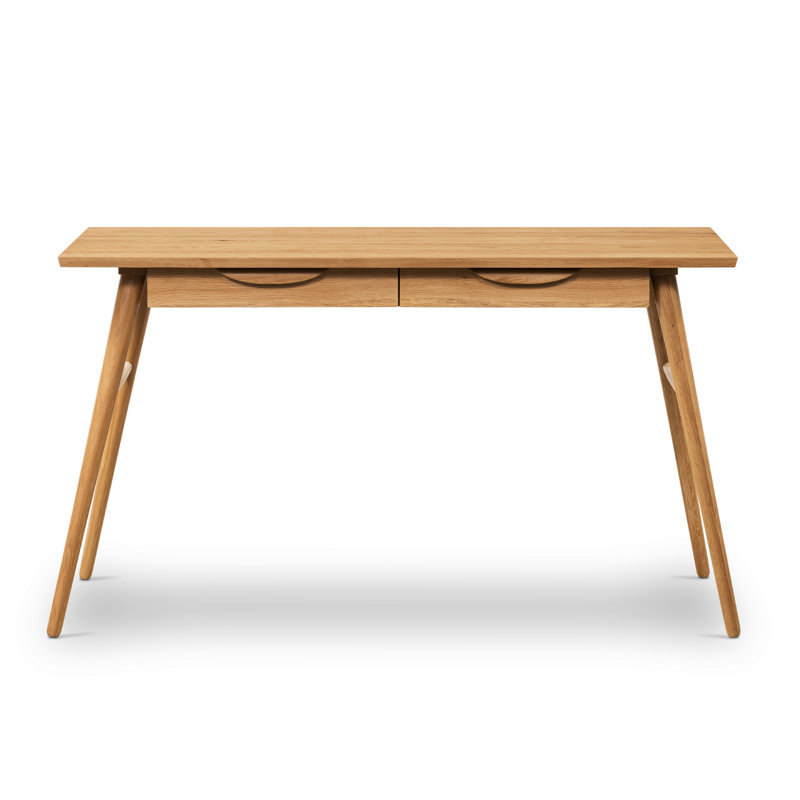 Bureau en bois massif Aziah, Chêne