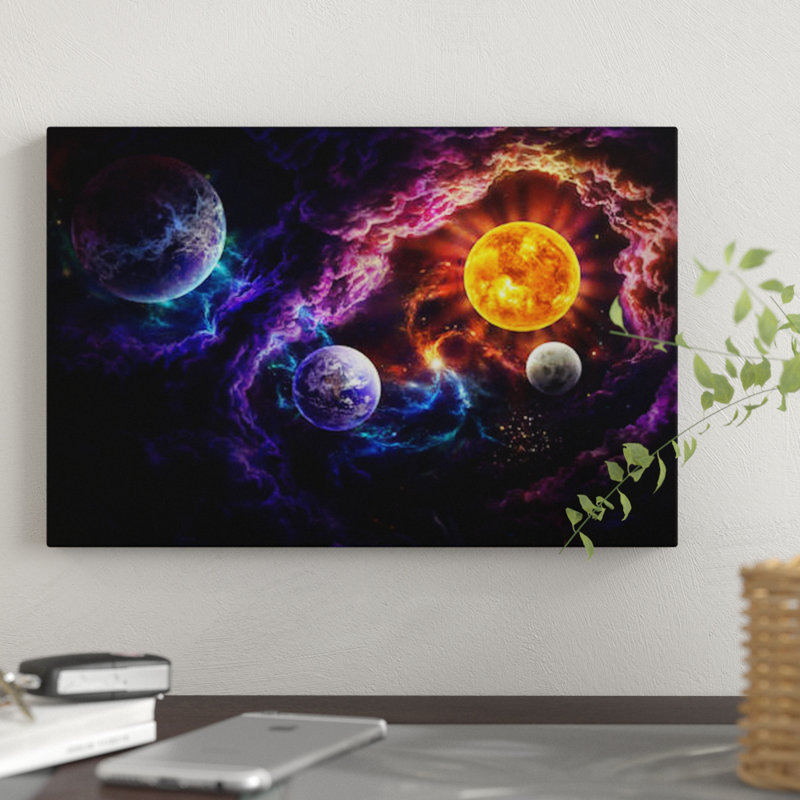 « plan of salvation », impression sur toile, H 8 po x l 12 po x P 0,75 po, Toile tendue, Pas de tapis