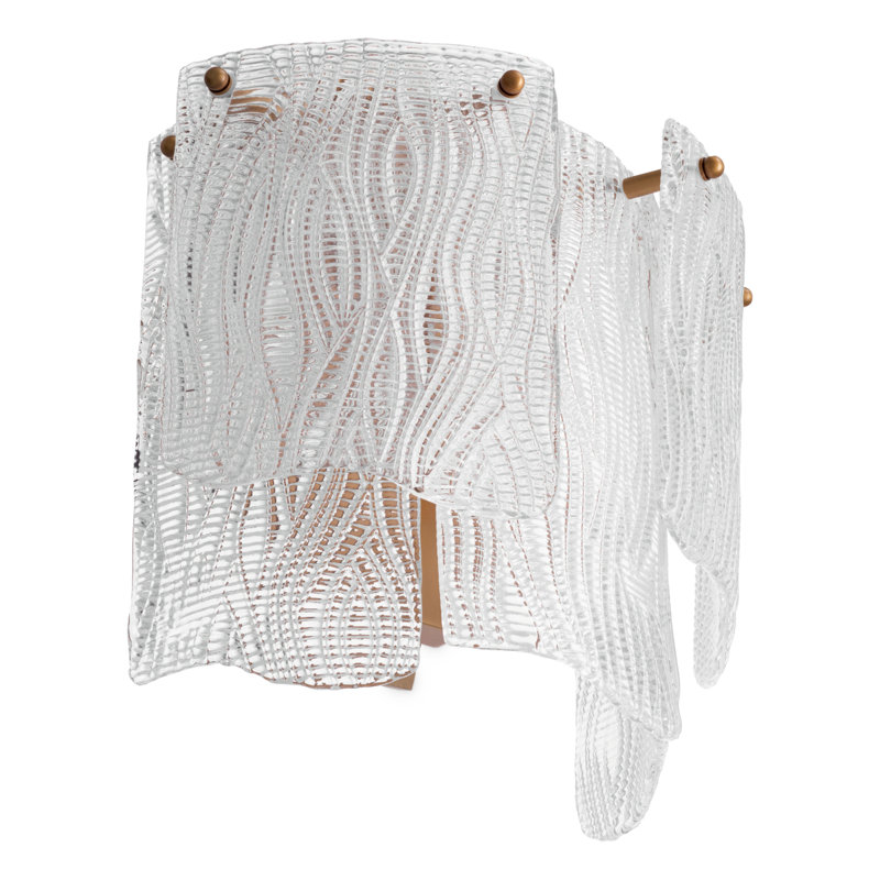 Wall Lamp Asinara Clear Textured Glass