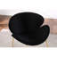 Siège luxueux en velours luxueux - Silhouette courbée et revêtement doux en gris / noir - Coussin rembourré chic de style contemporain / Blanc