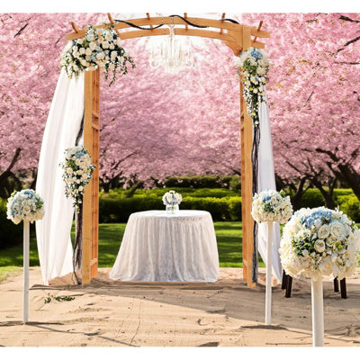 Treillis d'arbre de jardin en bois de style pergola pour les plantes grimpantes et la cour arrière