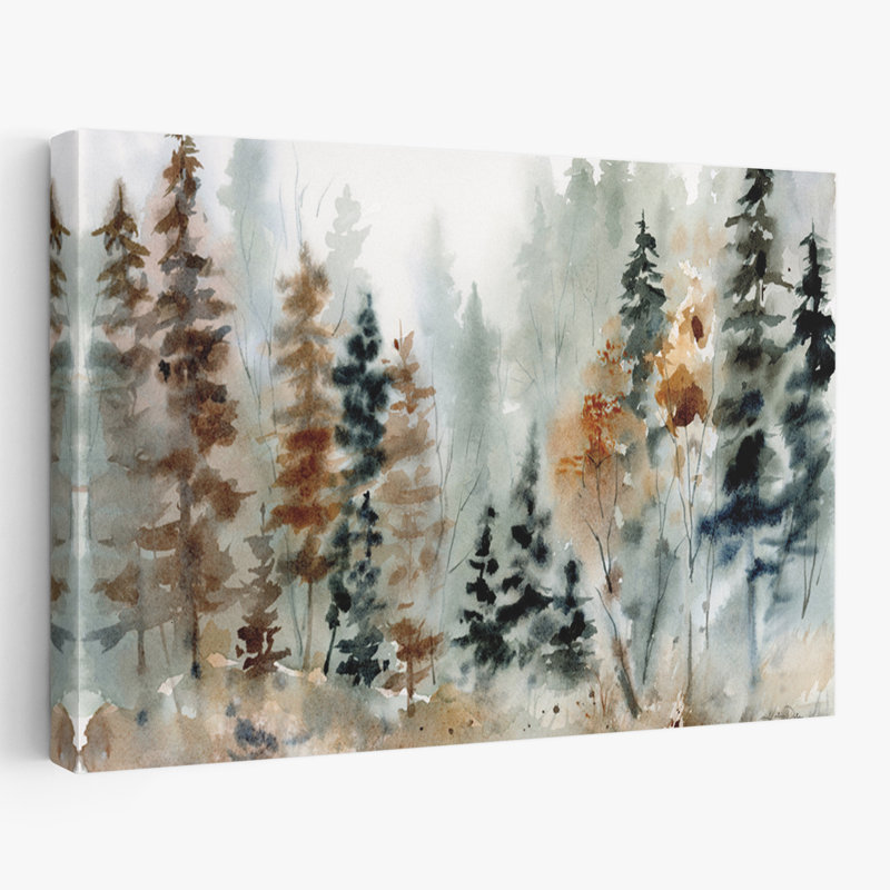 Forêt contemporaine et minimaliste du Nord, H 24 po x l 16 po